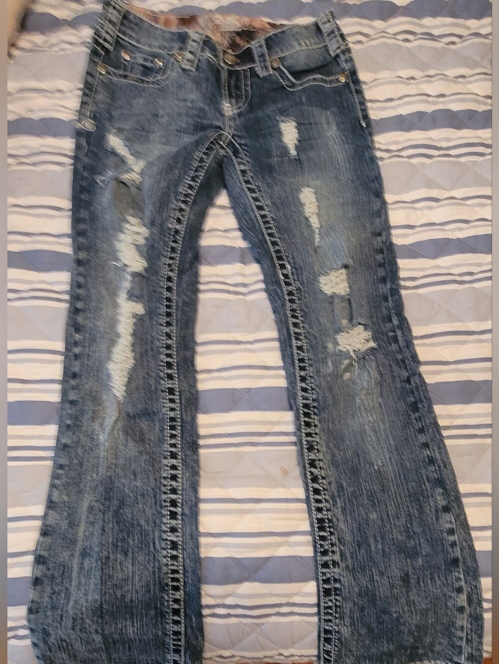 Adiktd Distressed Women's Blue Jeans